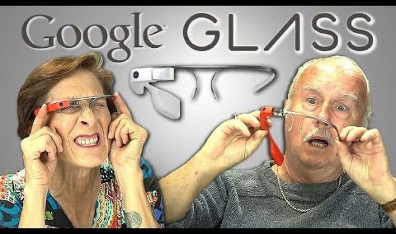 Elderly google glass funny