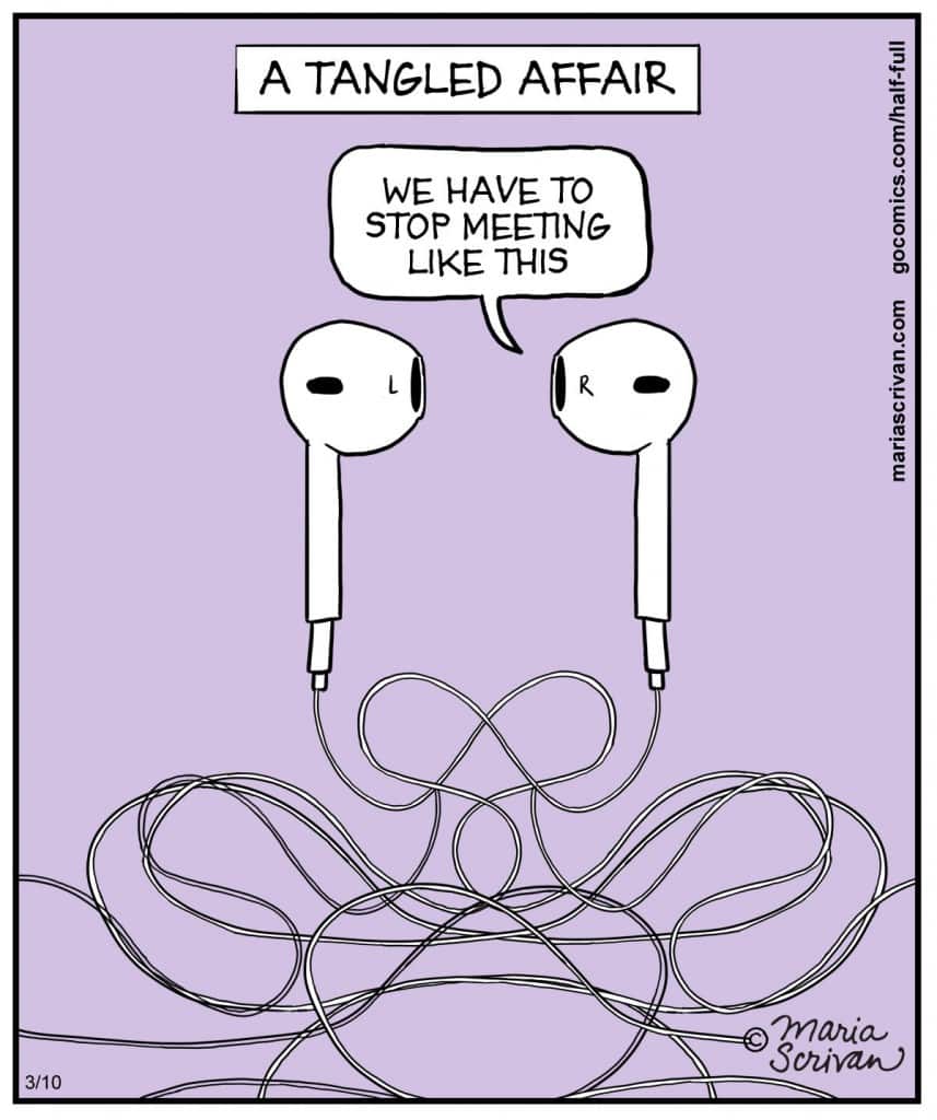 tangled headphones