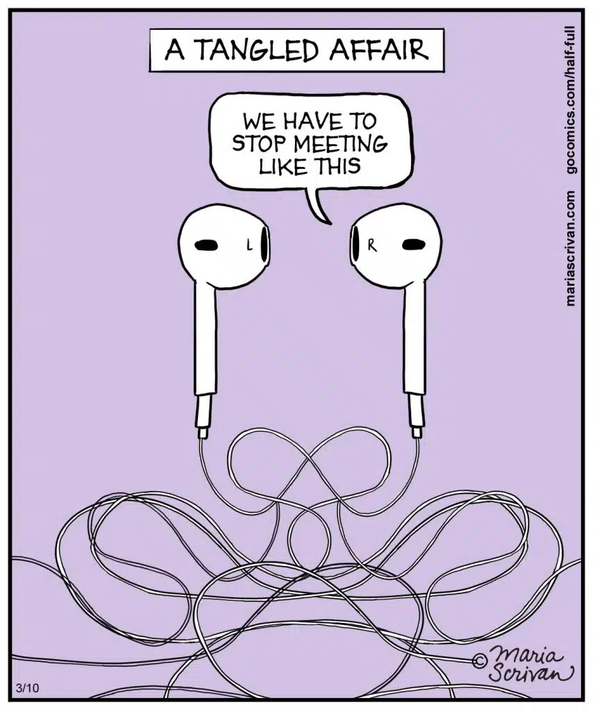 tangled headphones