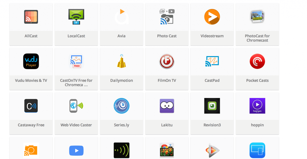 Google Chromecast apps