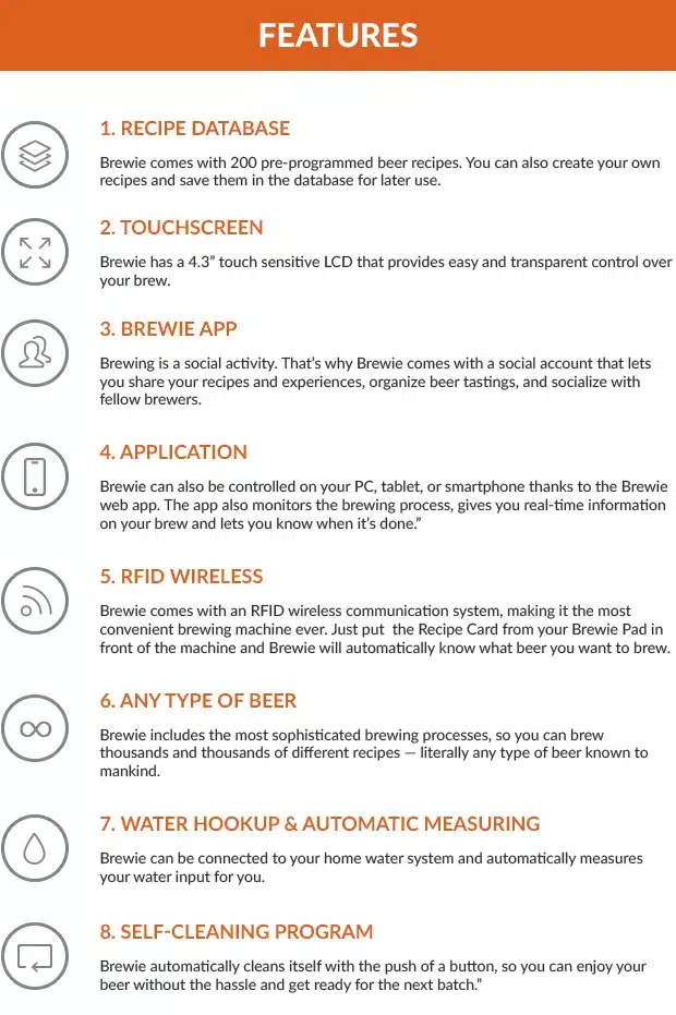 Brewie Features