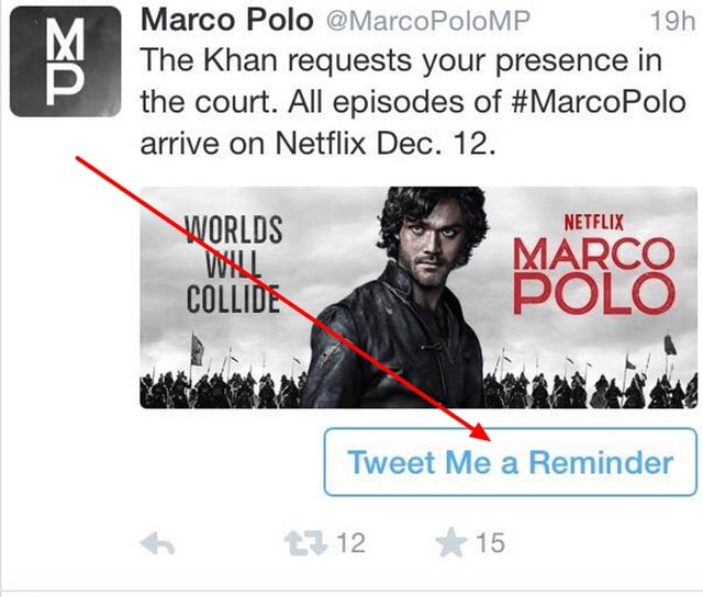 Netflix twitter reminder