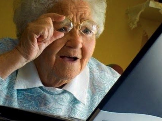 Old lady computer meme