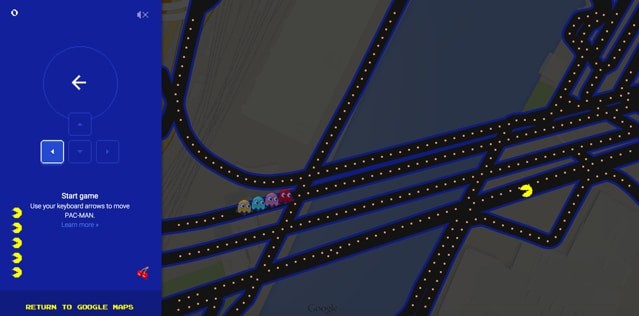 Pac Man on Google Maps