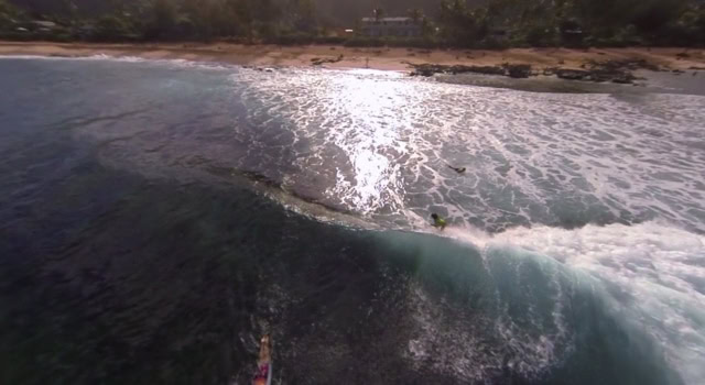 The timing of this drone shot is amazing!