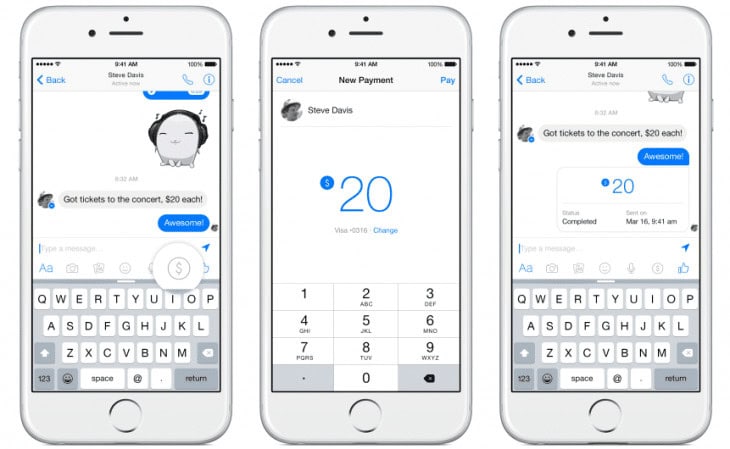 Facebook Messenger Paye