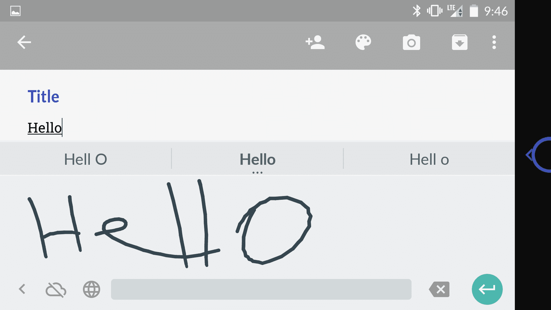 Google handwriting input tool