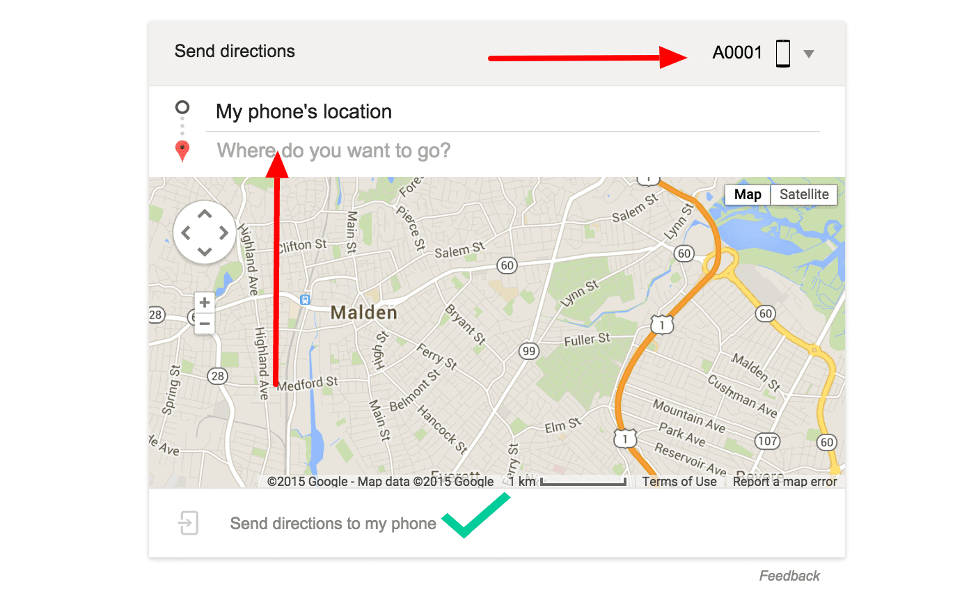 Here's how to push Google Maps directions from your desktop to your