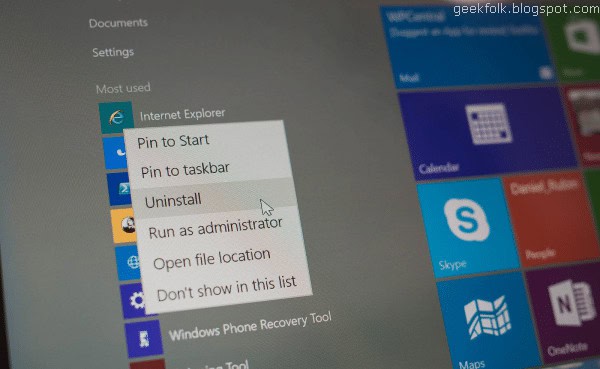 Uninstall Windows 10 apps
