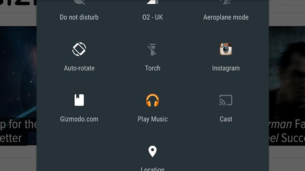 Android quick settings