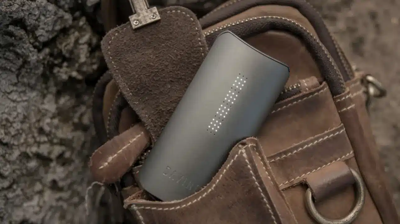 image of a davinci iq portable vaporizer in travel bag