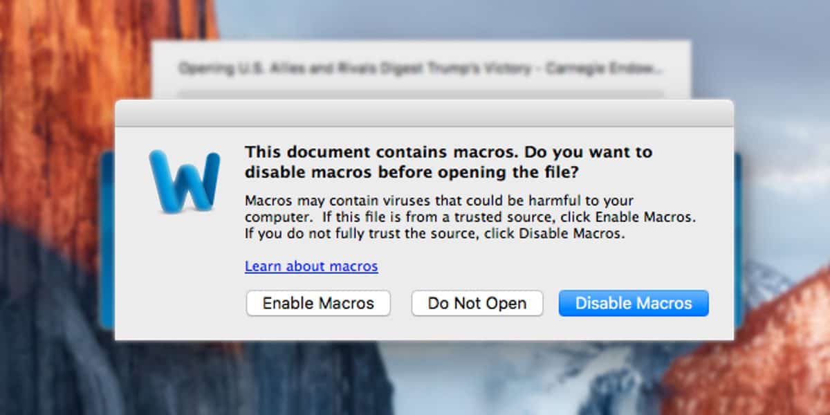 Mac Malware Macro