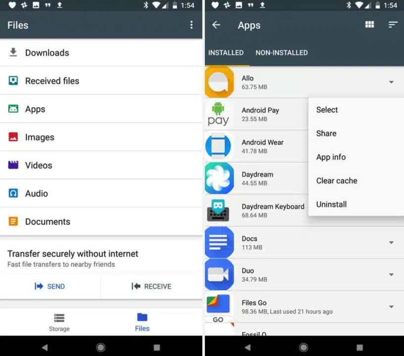 view manage files go