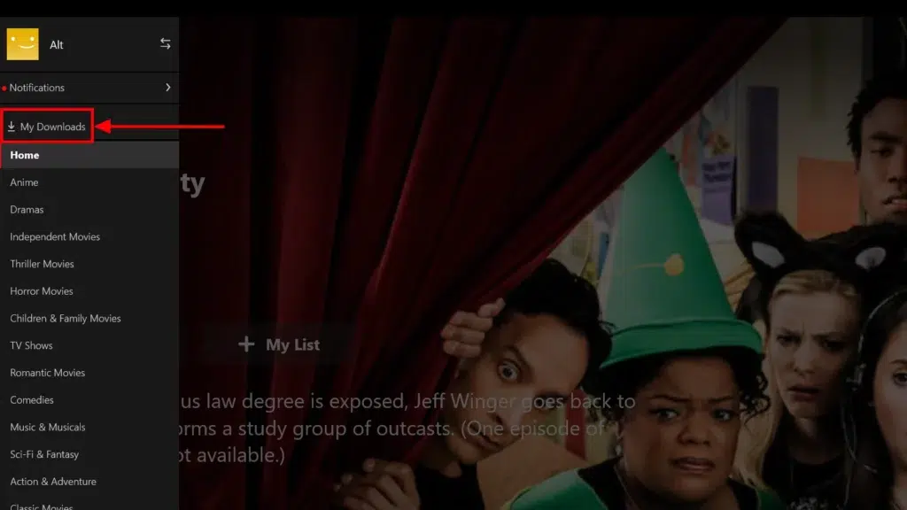 Netflix hamburger menu my downloads