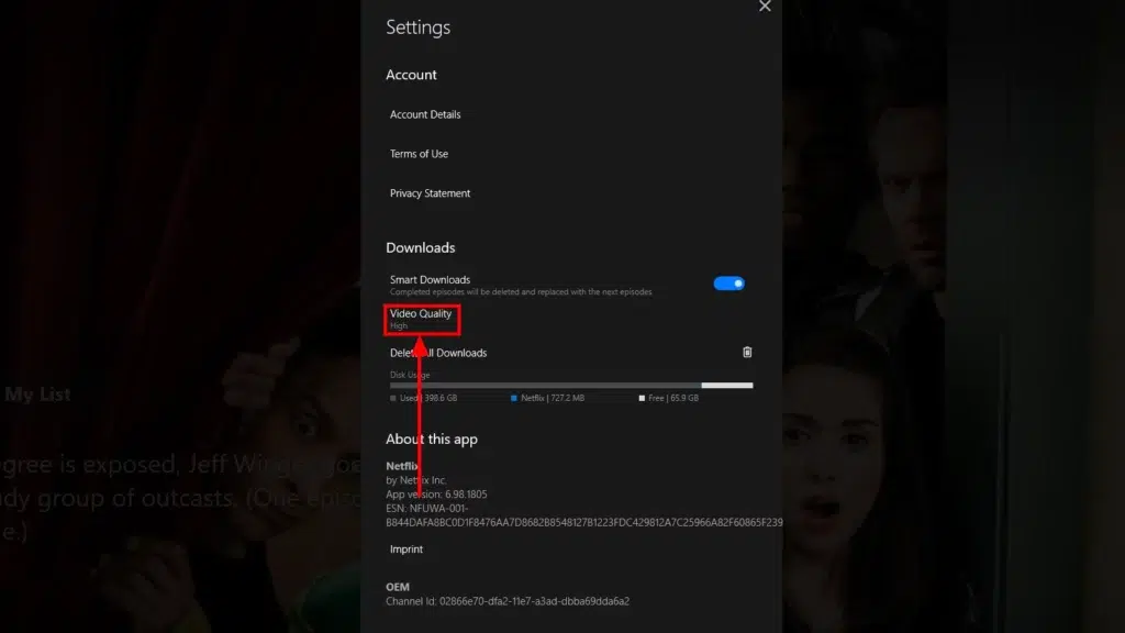 Netflix pc app quality setting