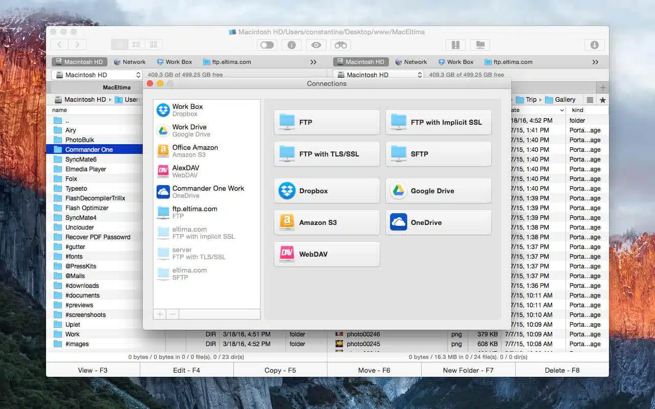commander one, finder alternative, dual-pane