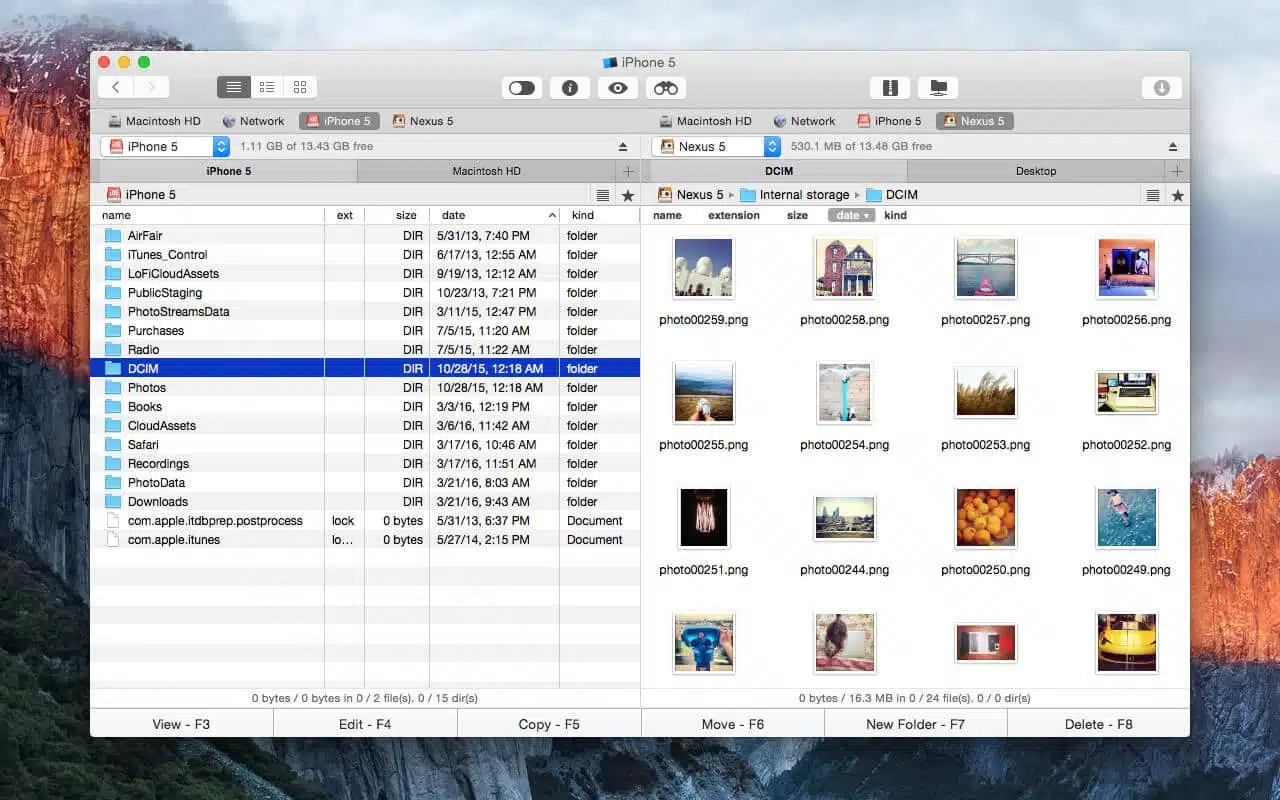 commander one, finder alternative, dual-pane