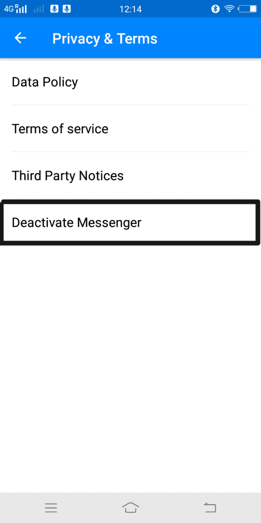 how to deactivate messenger