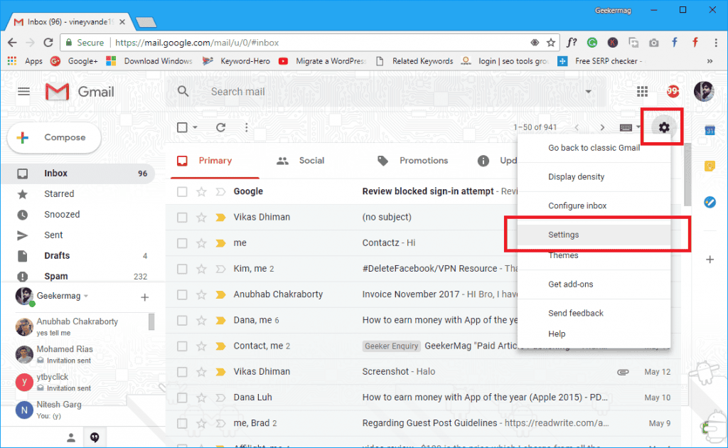 gmail to outlook