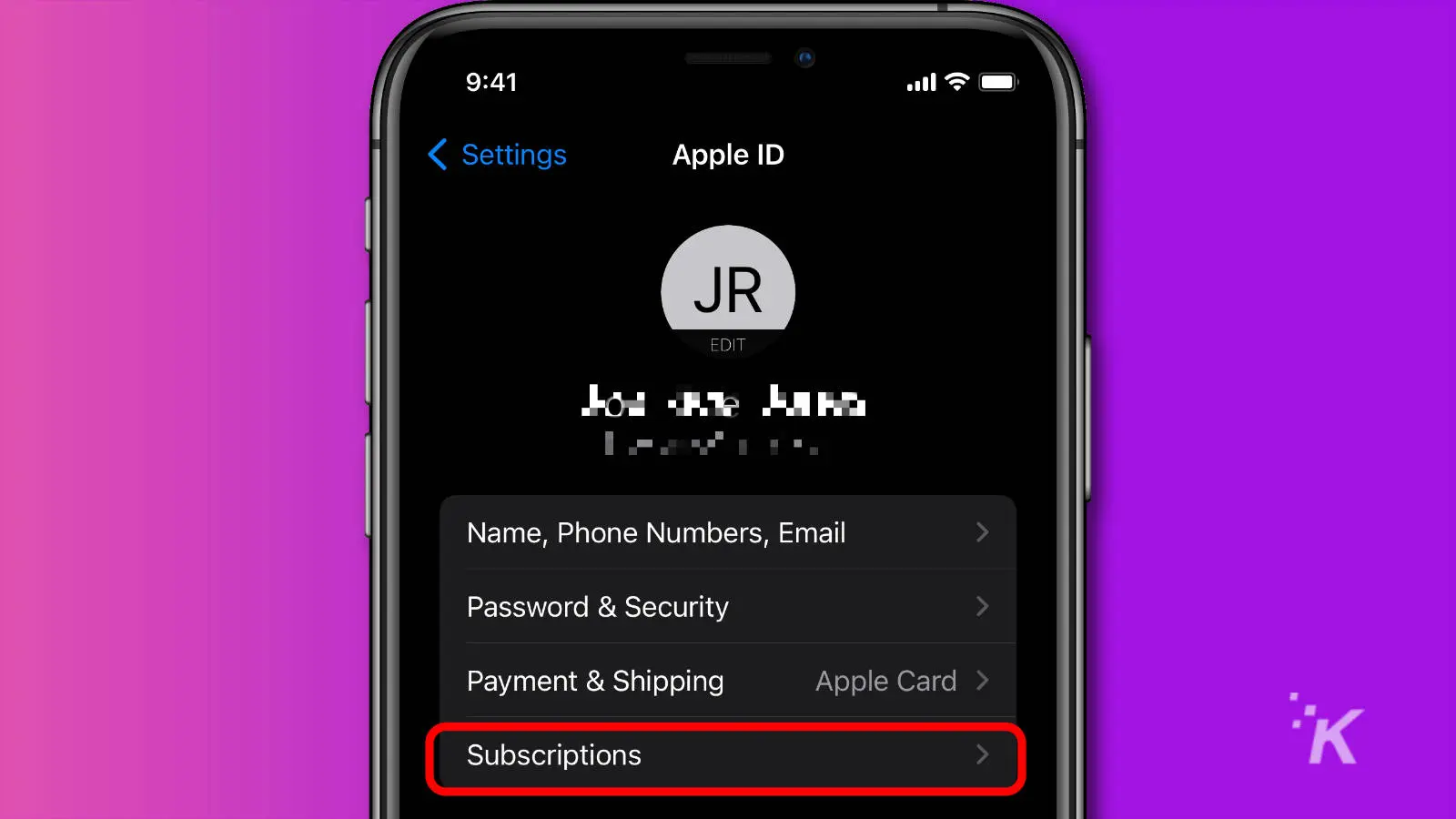 ios settings apple id subscriptions