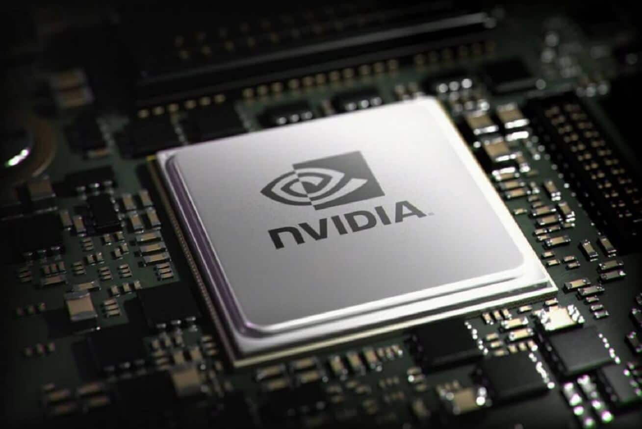 Nvidia logo on chip