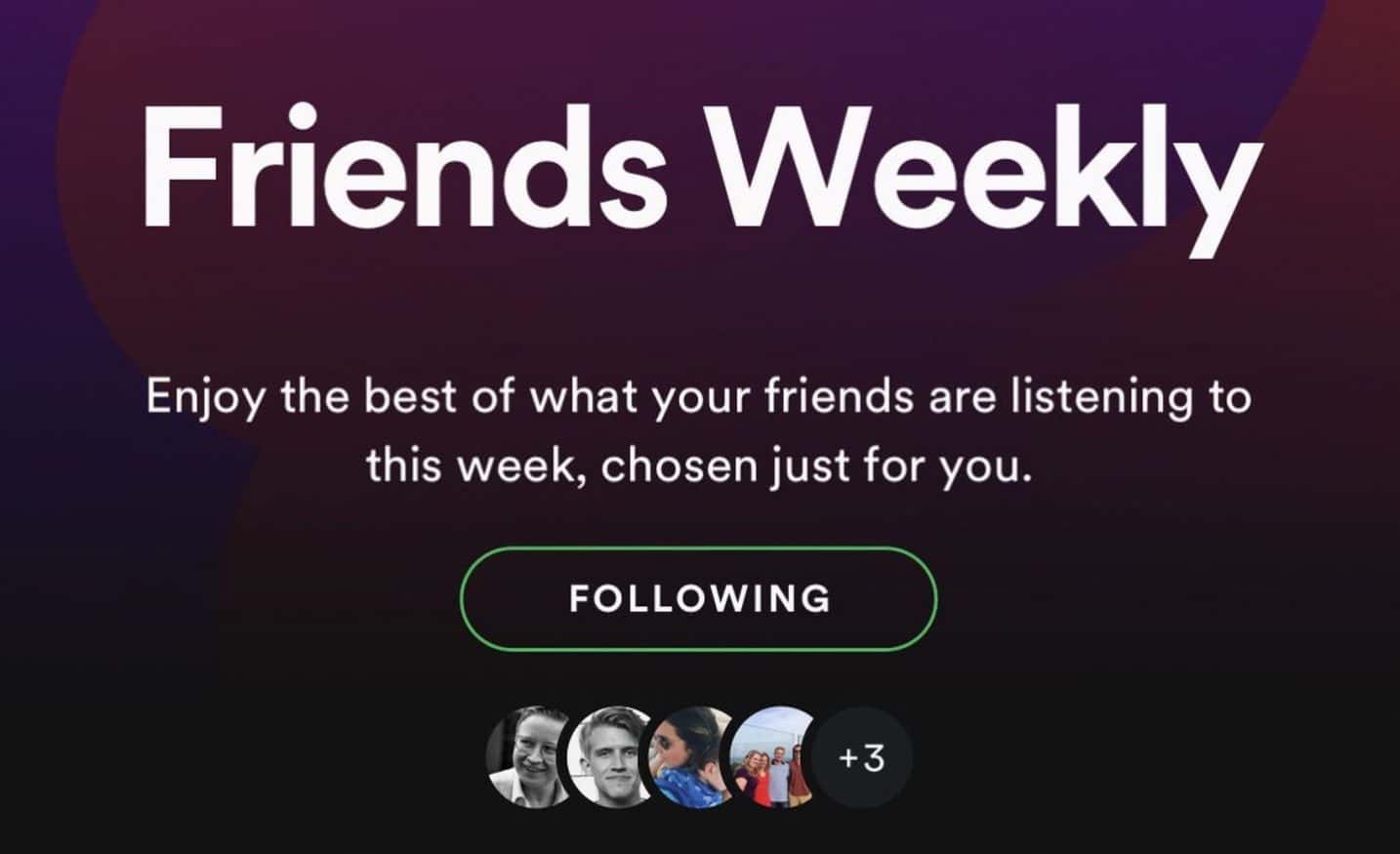 Spotify's friends weekly