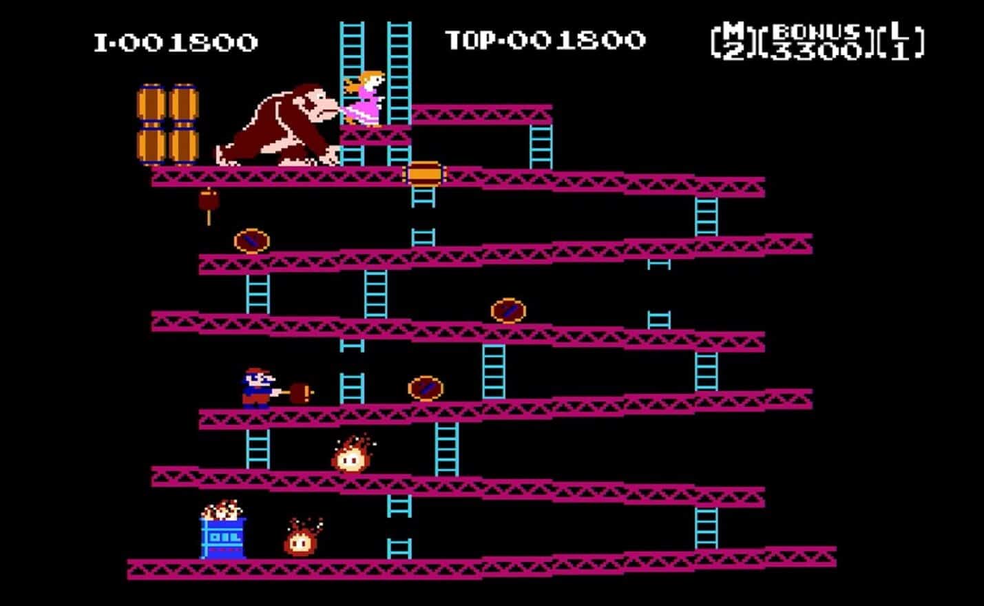 donkey kong arcade game screen