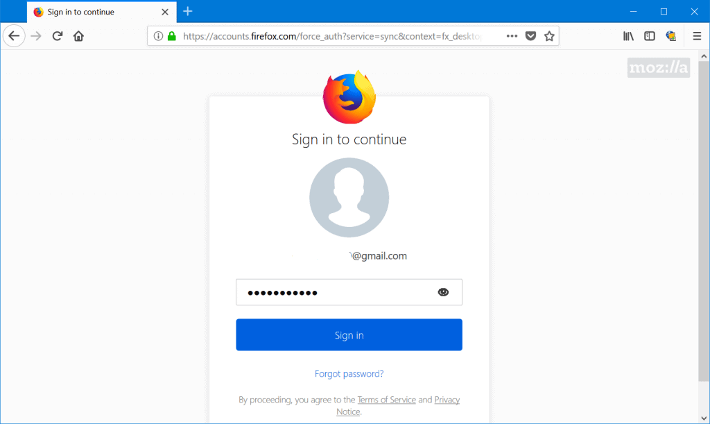 firefox login