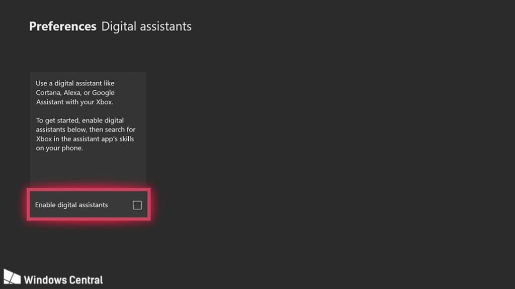 Xbox one digital assistants