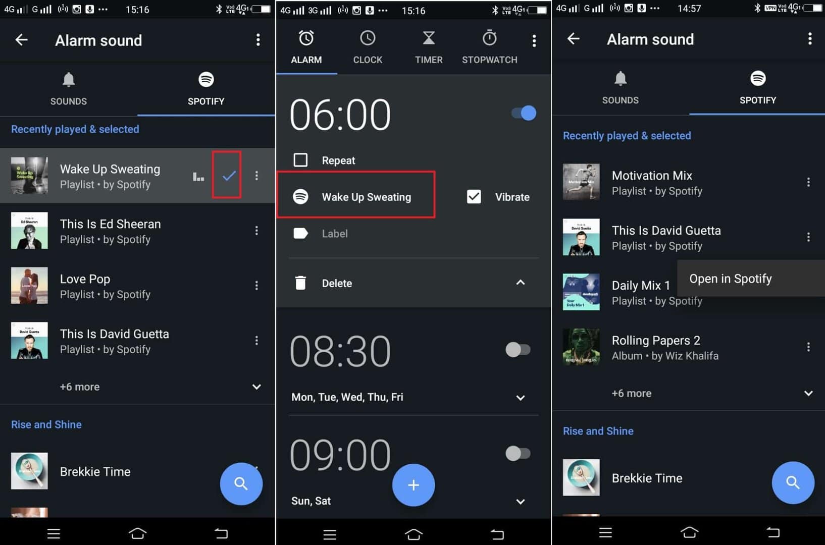 How to set a Spotify playlist as your alarm on Android