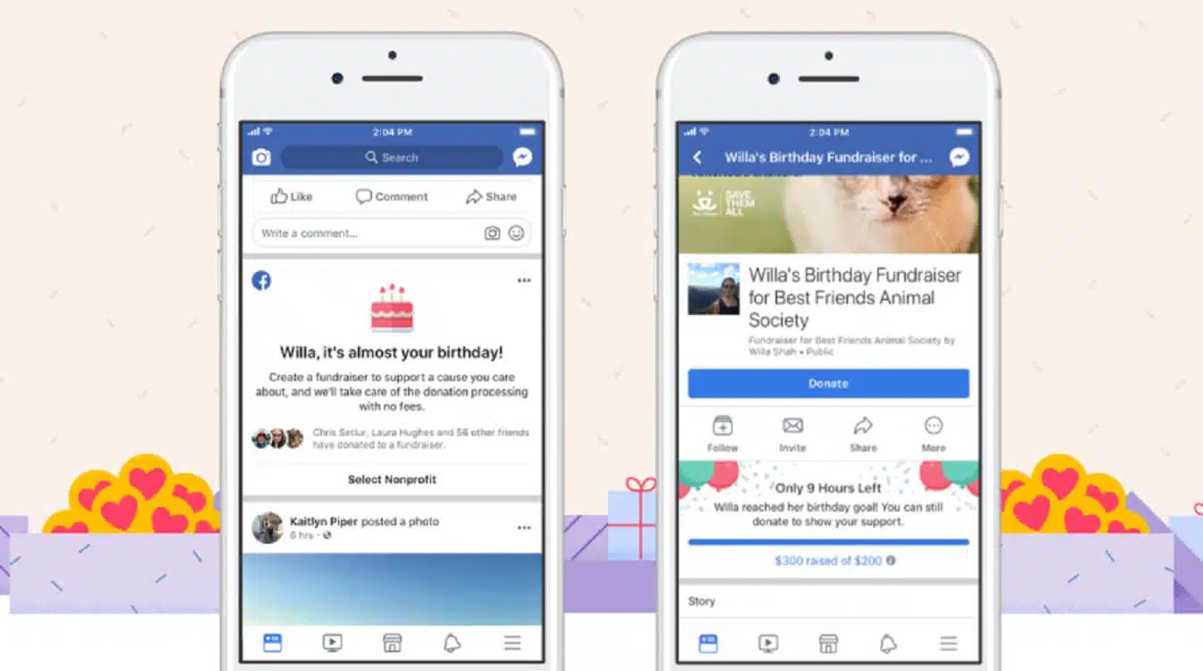 facebook birthday fundraising tool