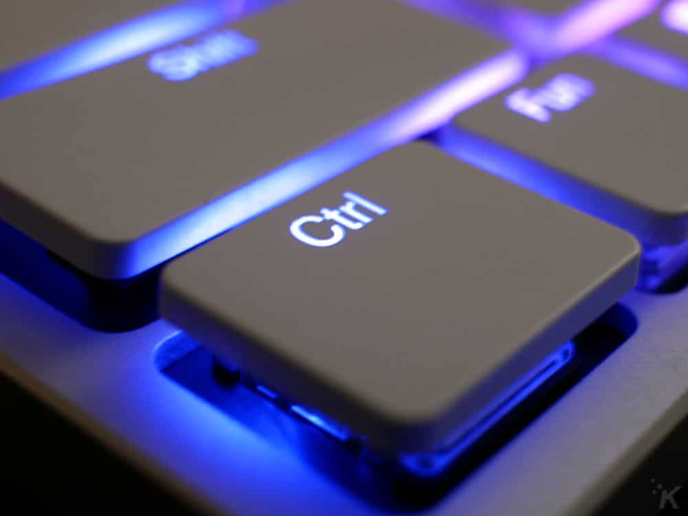 Closeup of control key