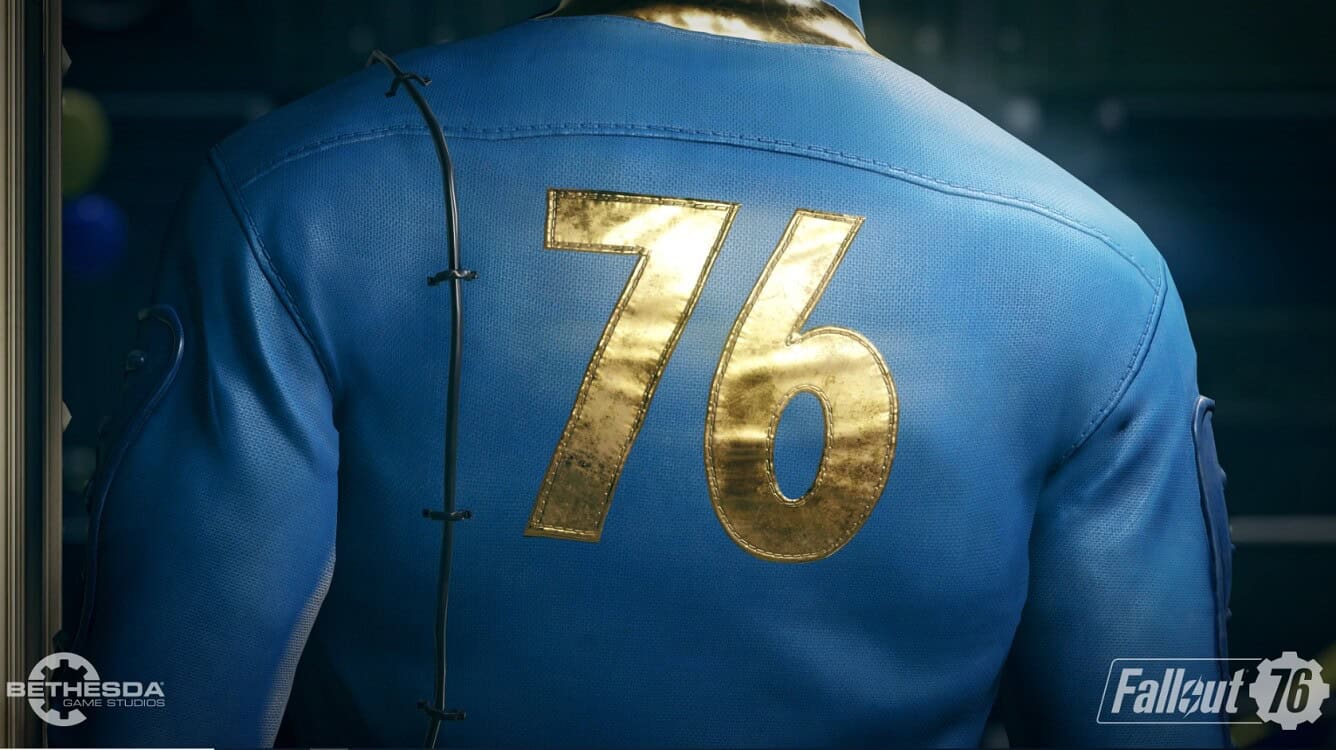 Fallout 76 character with jacket on