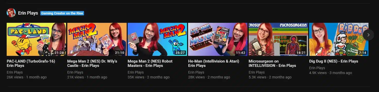 youtube gaming section