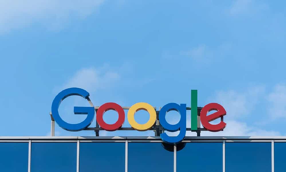 google sign against blue sky