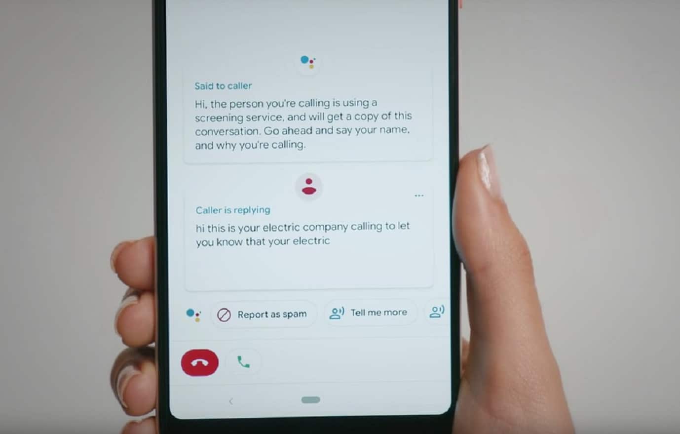 pixel 2 pixel 2 xl call screening google assistant