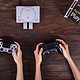 two 8bitdo playstation classic adapters being used