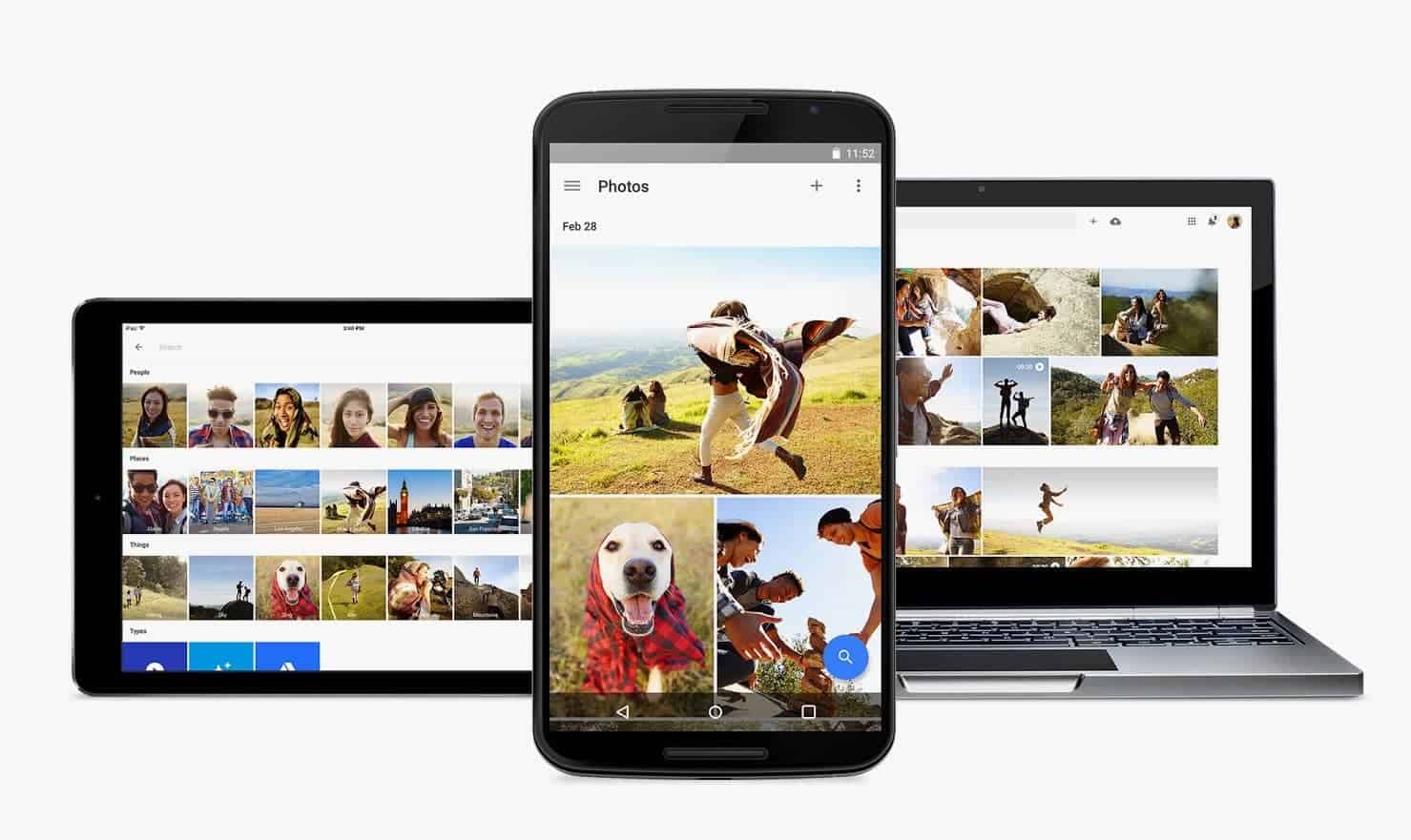 Google photos on a variety of devices