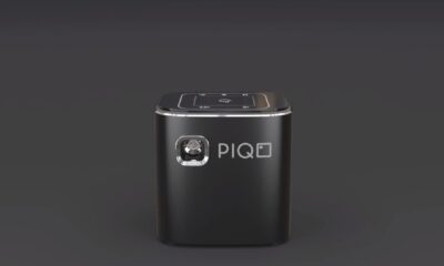 Piqo projector on grey background