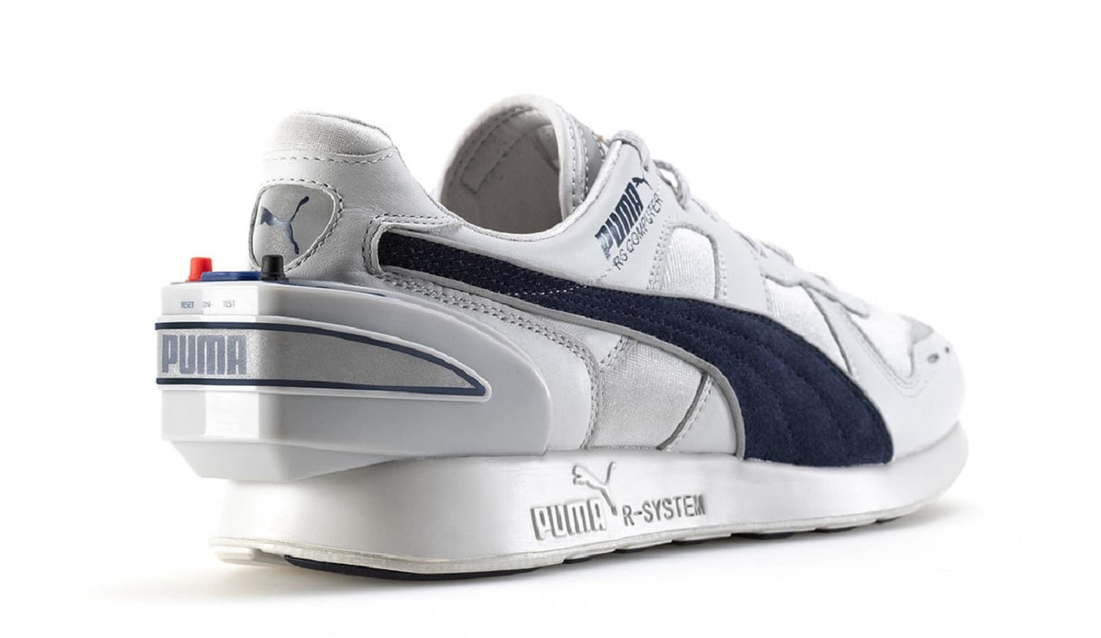 puma shoes on white background