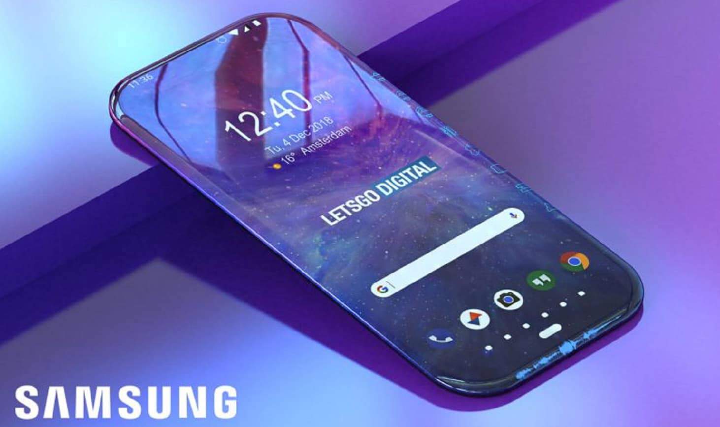 New patent from Samsung shows a truly bezelless phone