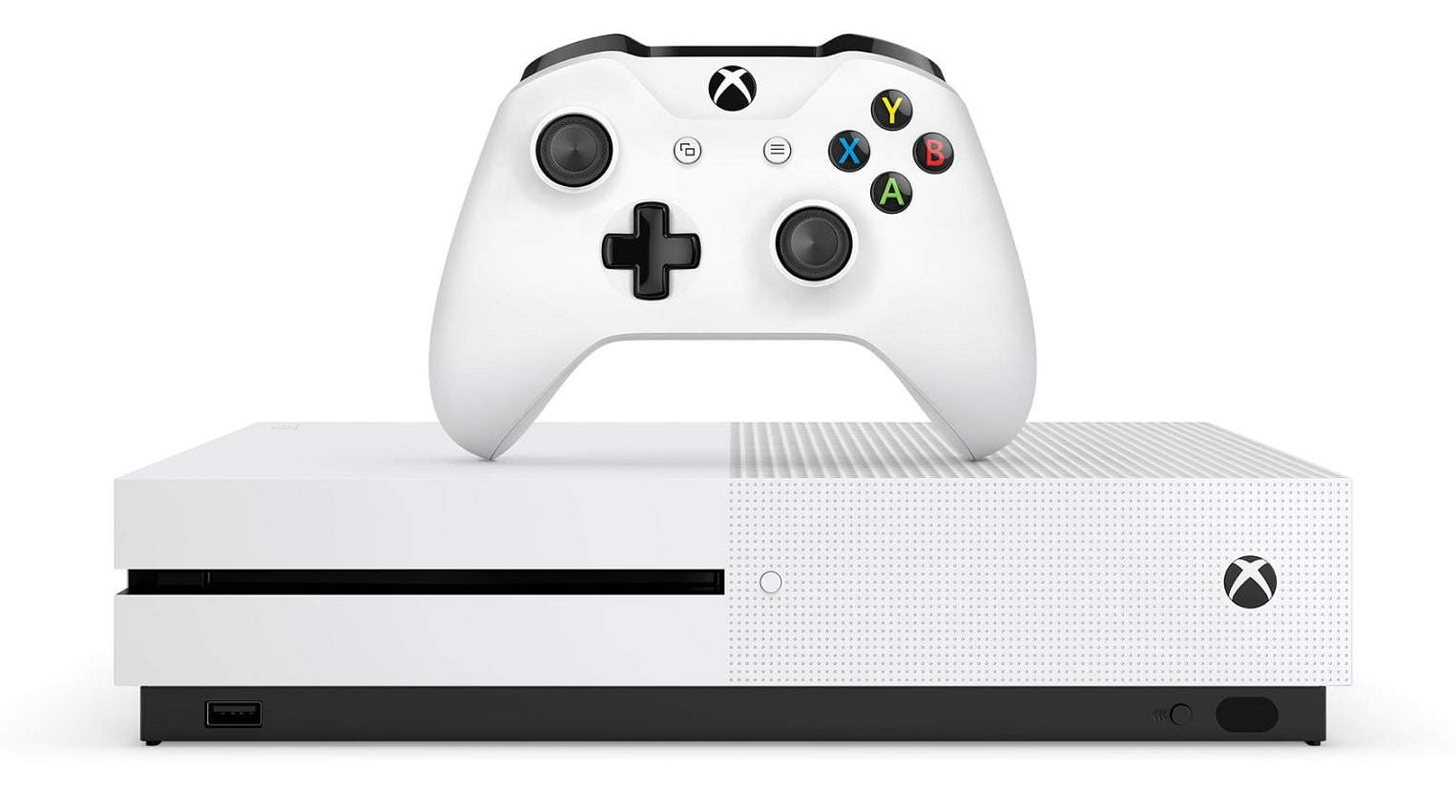 Xbox one x against a white background