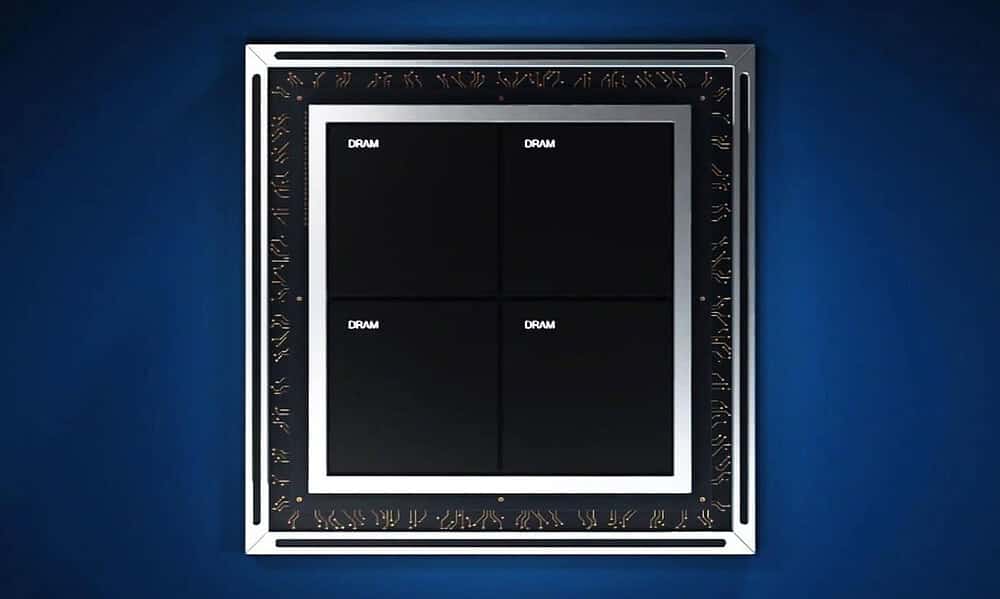 intel 3d stacking chip on blue background ces 2019