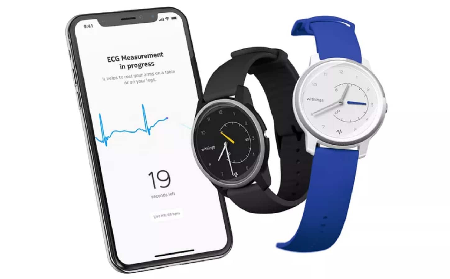withings watch showing the ecg feature