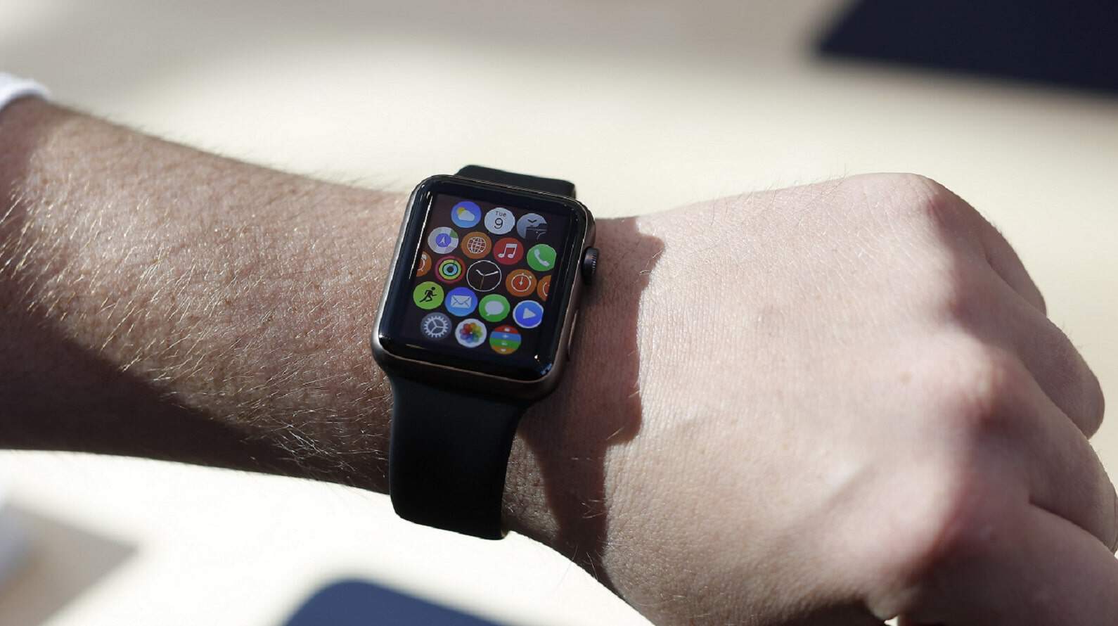 Apple watch on wrist