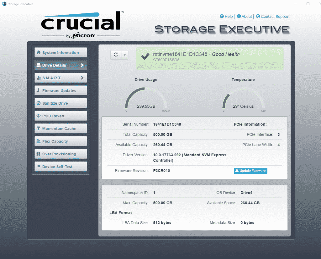 crucial storage executive