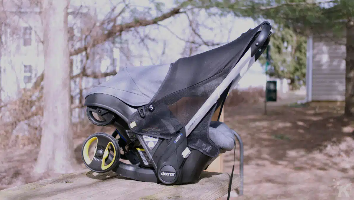 Donna car seat outdoors