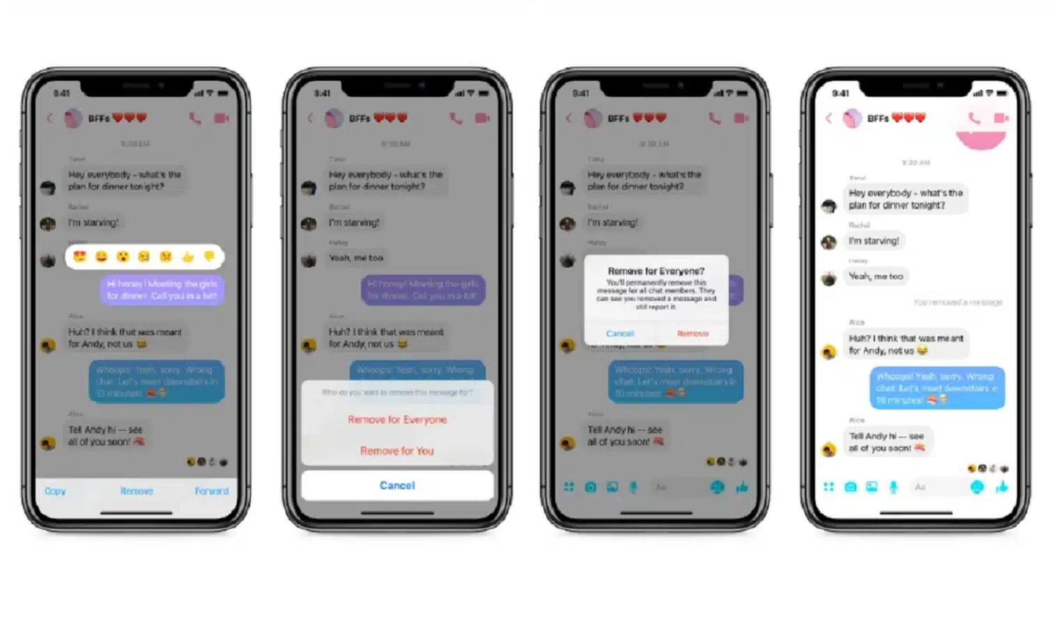 facebook messenger unsend feature on iphone