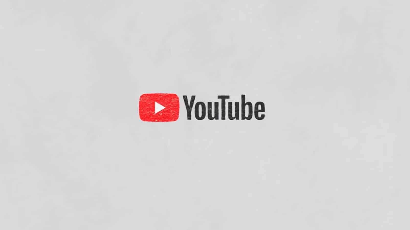 Youtube logo on grey background