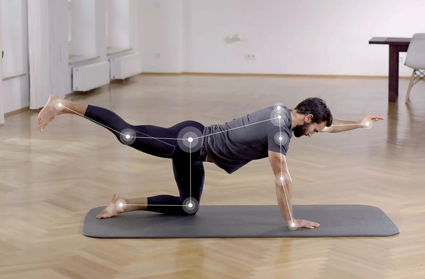kaia motion training app with person on ground